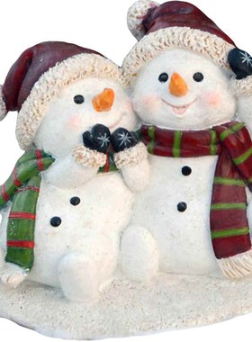 创意可爱雪人摆件家居装饰房子老人情人节送男女生礼物车载圣诞节