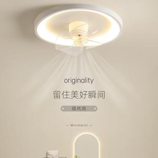 主卧室灯360度摇头风扇灯2025年新款 儿童房间静音一体电扇吸顶灯