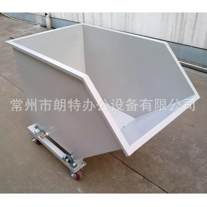 厂家供应不锈钢手推式铁屑车废料车 翻斗式手推废料垃圾车拖车