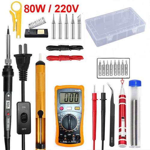 908S电烙铁80W内热式智能工业电子维修焊接工具套装可调温恒温烙