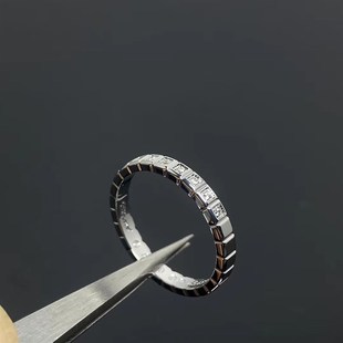 明星张凌赫同款男女情侣对戒w925银肖邦小冰块玫瑰金订婚戒指礼物