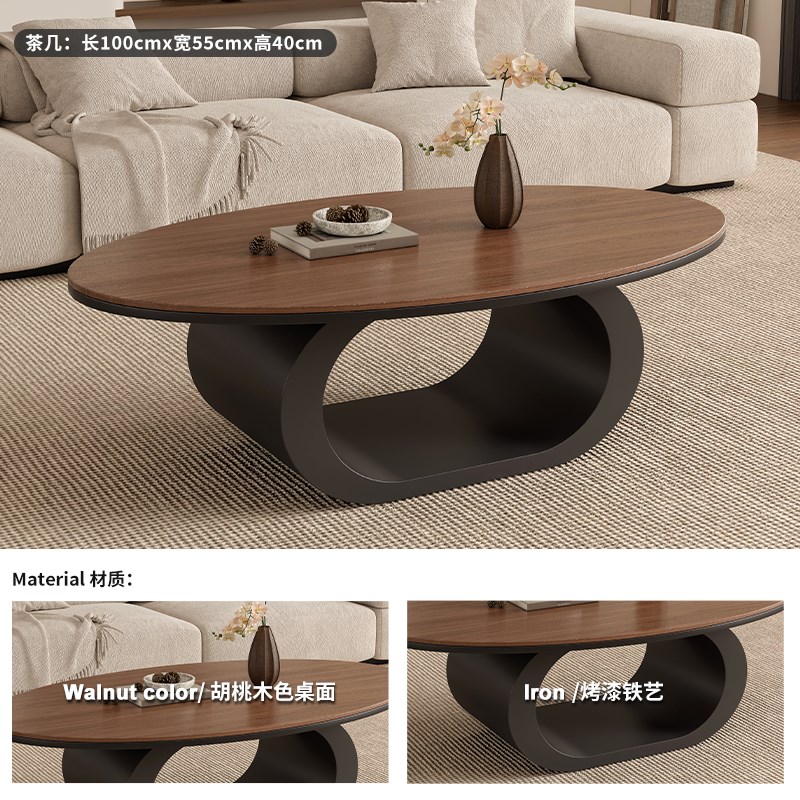 新款意式极简岩板茶几q现代简约轻奢小户型客厅家用高级感茶几桌