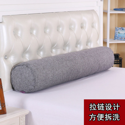 定制沙发靠枕长条j枕大号圆柱圆形棉麻床上睡觉抱枕腰靠美容院脚