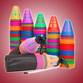 冰配件桶桩子溜路障平防风道具轮滑障碍物角锥锥形三角标花训练杯