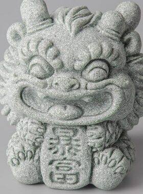 青造景茶宠摆件麒麟桌面摆件装饰石鱼缸假山中式砂送礼暴富茶宠