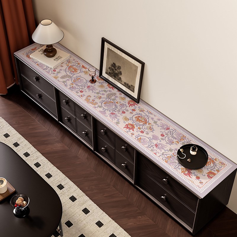 电视柜台面保护垫轻奢高级感餐边柜桌垫茶几桌布防U水防油免洗皮