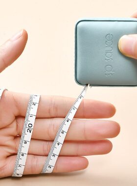 米尺便携迷你子软尺自锁手1.5米寸测量卷尺防割围英三家用量小型
