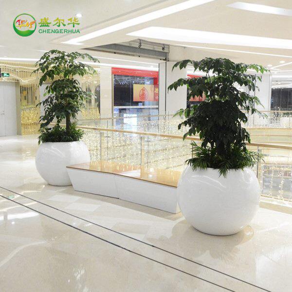 酒店商场样板房休闲大型客厅花器售楼处异形花瓶座椅椅玻璃钢花盆