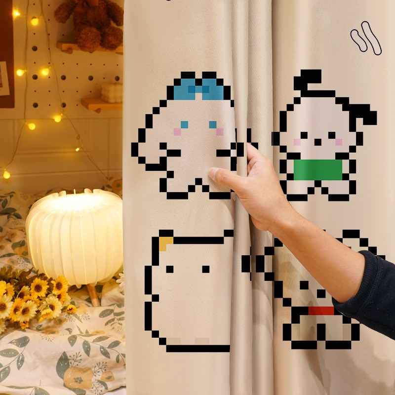 床帘家用卧室寝室下铺挡光布帘遮光帘学I生宿舍防尘蚊帐带顶布单