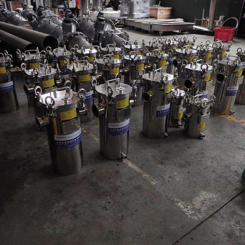 镜面抛光篮式过滤器 快装接口ISO 3A可选 提篮式过滤器