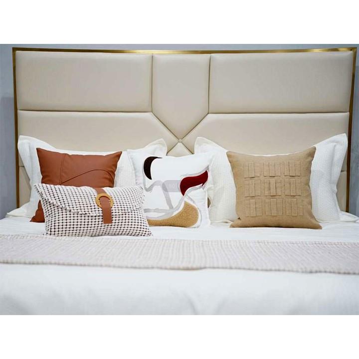 现代样板床品十件套简约诧寂风咖色酒店样板间抱枕家具卖场床品