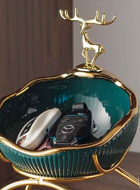 入户门口玄关钥匙杂物收纳摆件客厅鞋柜装饰品轻奢工艺品乔迁礼物