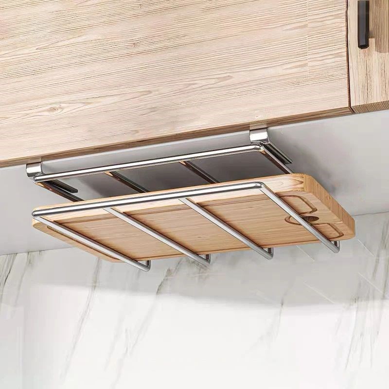 Under Cabinet Cutting Board Organizer Holder Kitchen Hanging