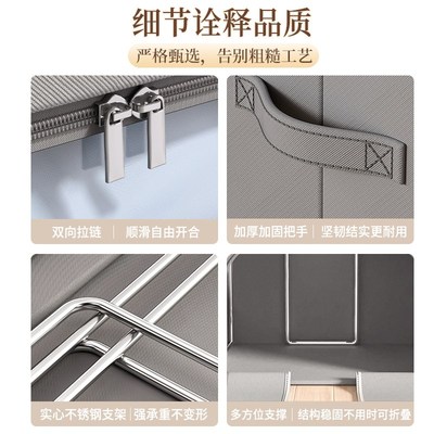 华达呢衣服收纳箱衣柜家用大容量装衣服衣物被子布艺整理盒储物袋