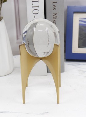 办公室摆件现代水晶球装饰品老板桌面摆设招财商务时尚工艺品玻璃