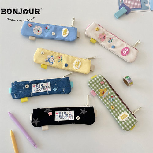 Bonjour高颜值绑带收纳迷你笔袋