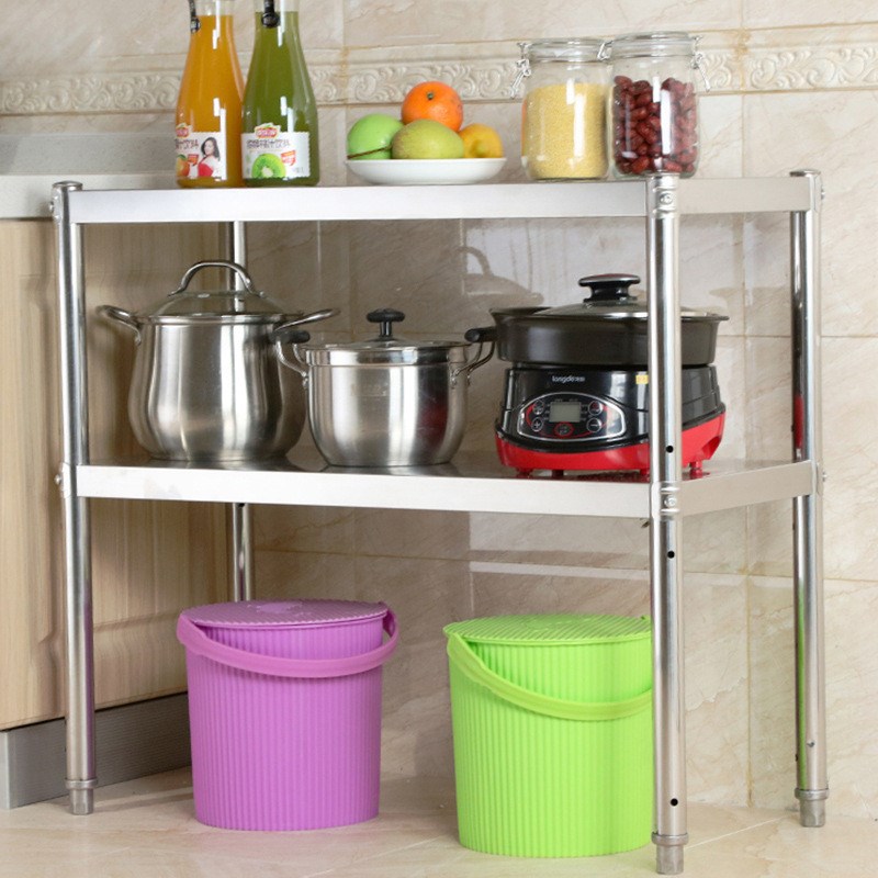 农村一体式厨灶台家用不锈钢农村厨房橱柜灶台柜一体式餐边柜楼梯