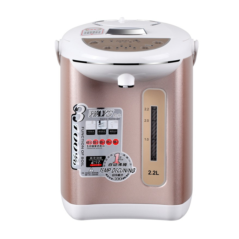 迷你台式饮水机小型家用保温烧水一体开G水机不锈钢恒温热水壶2L3