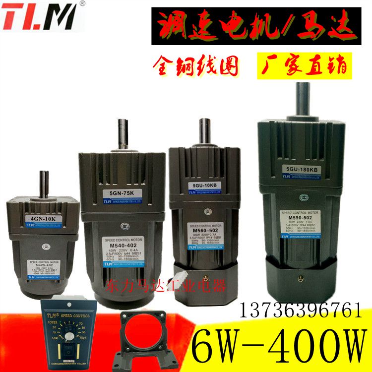 东力微型齿轮减速电机6W25W60W90W120W250W单相220VY交流调速马达