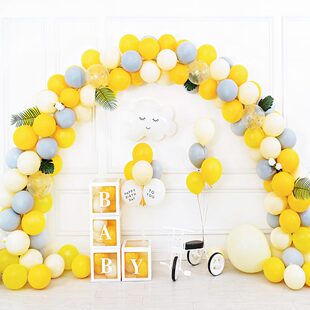 幼儿园毕业气球拱门宝宝周岁生日布置商场店铺开业开学活动装 饰品