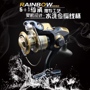 轮子迷你轮左右手互换 金属头渔轮6轴 锐宝SE200D纺车轮 路亚鱼轮