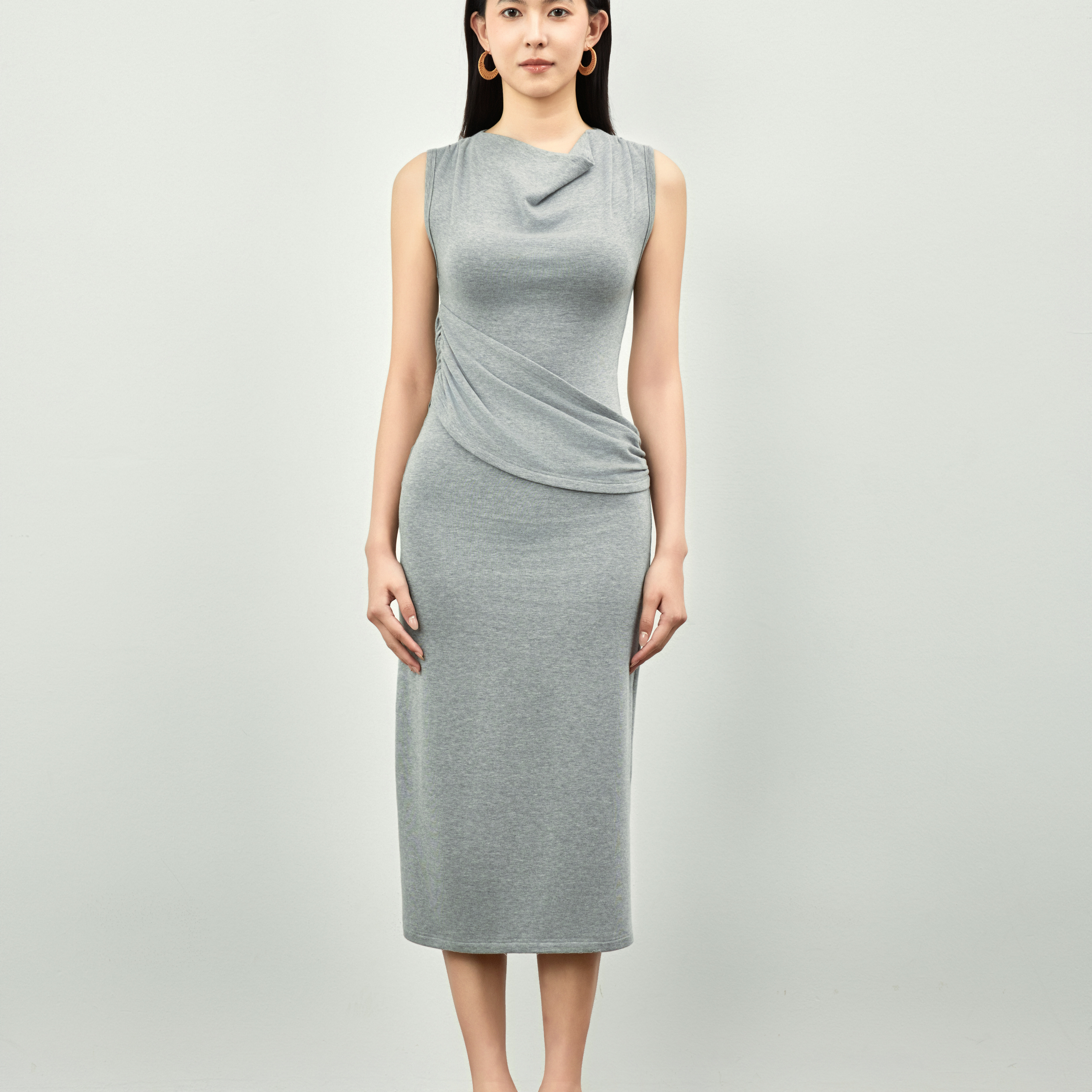 轻熟知性时晒修身JUSTSHINE长裙