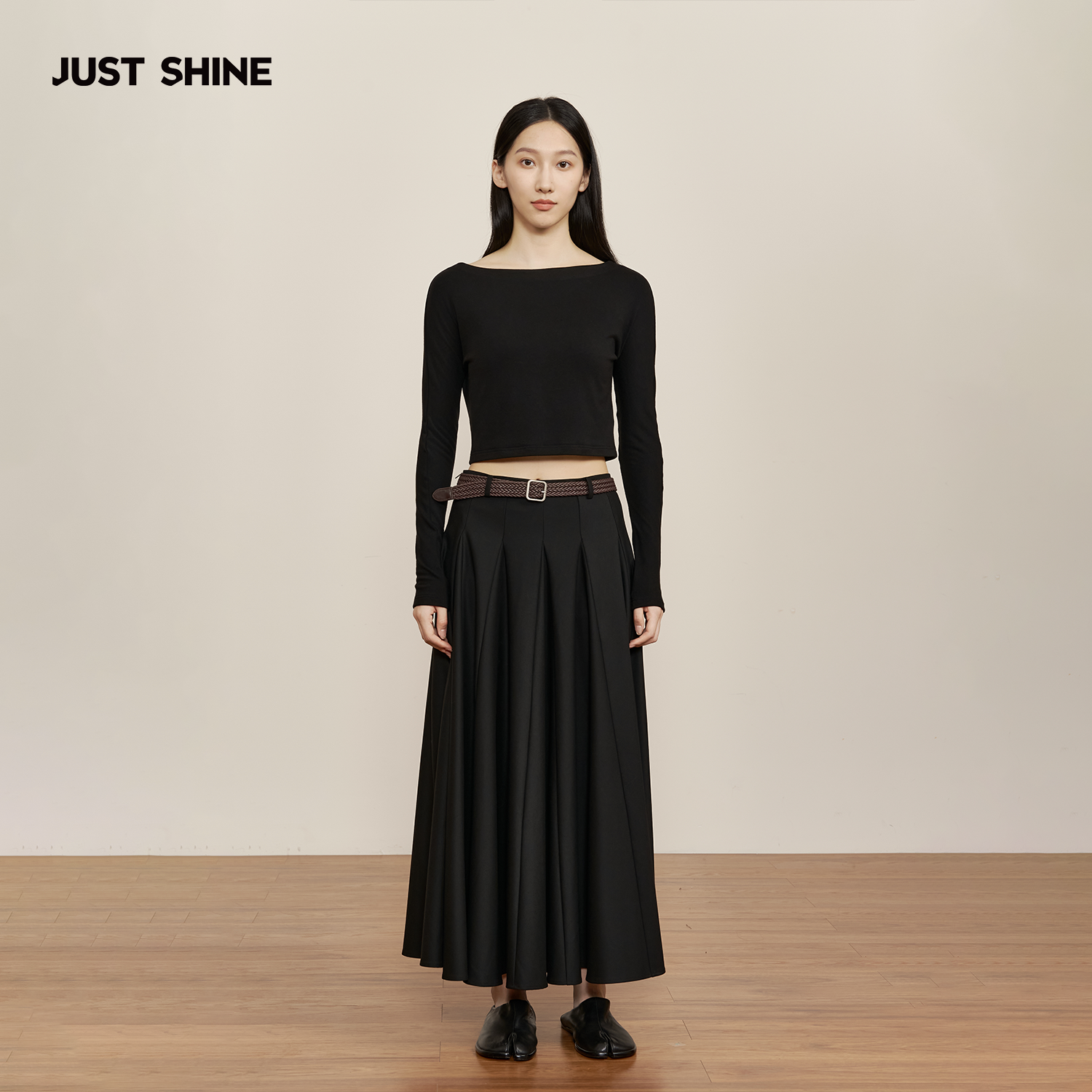 高腰大摆半身裙女小众伞裙长款