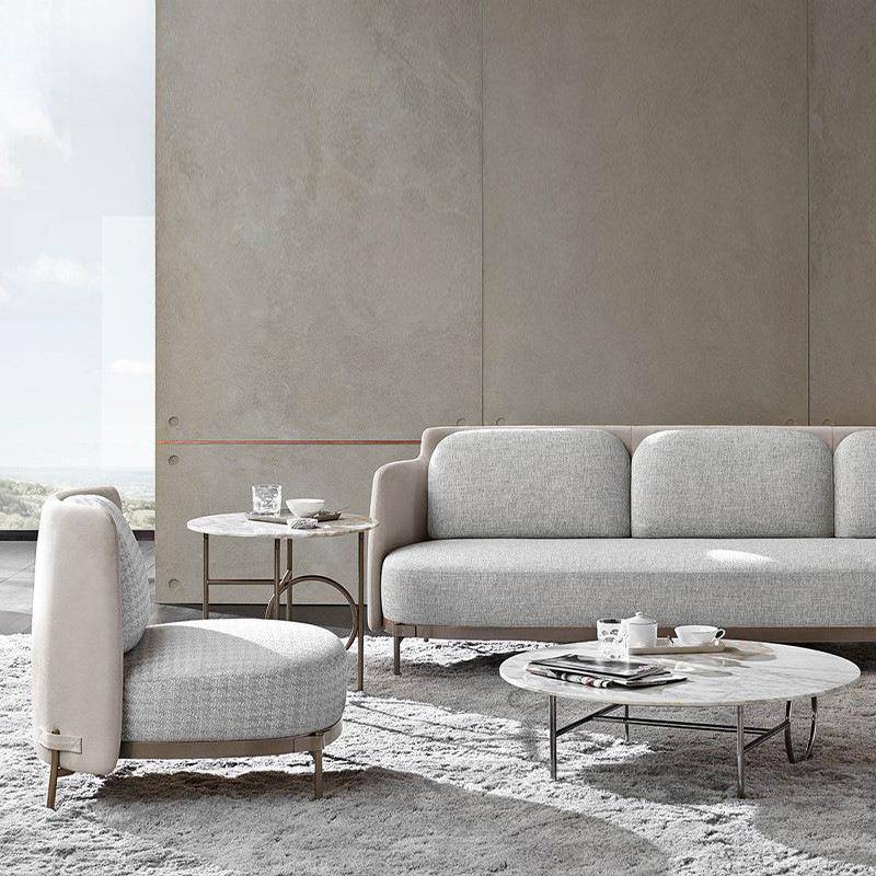 轻奢客厅单人沙发椅商务办公休闲售楼处接待会客洽谈沙发组合