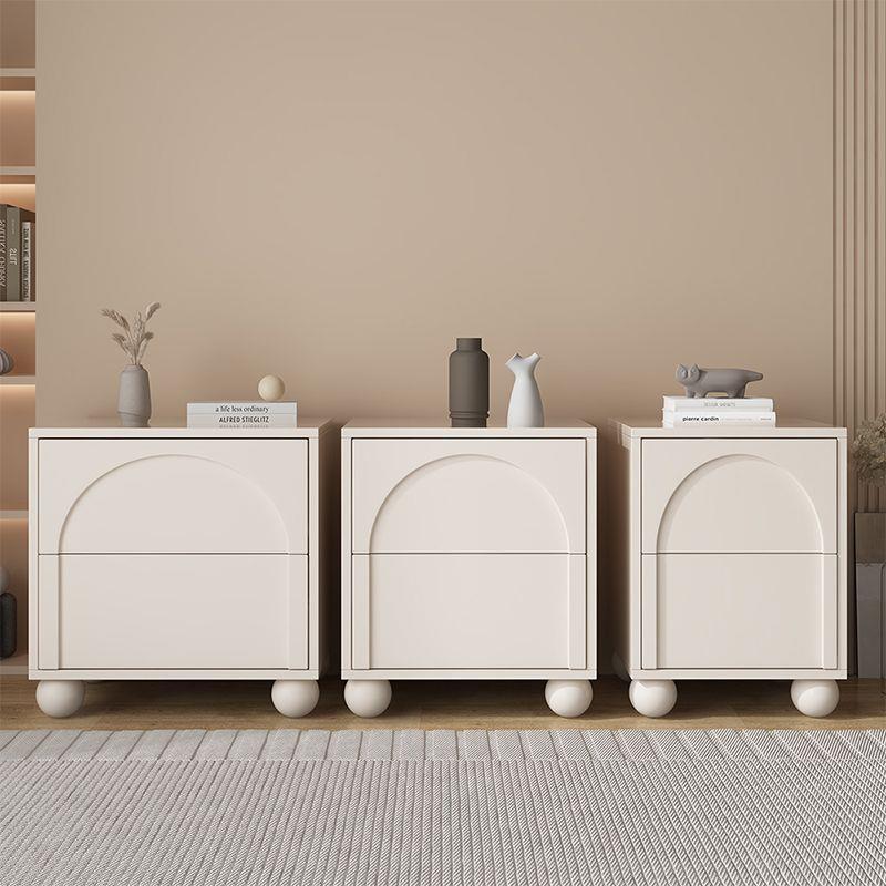 实木床头柜简约现代家用卧室收纳柜奶油风网红边柜创意迷你小柜子