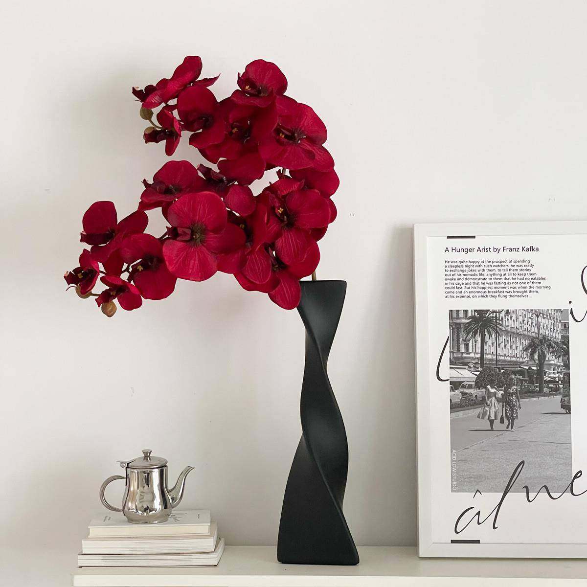 10头大花蝴蝶兰欧式仿真花陶瓷花瓶套装盆栽餐桌摆件,鲜花速递/花卉仿真/绿植园艺,其它园艺用品,淘宝优惠券,粉丝福利购,淘宝优惠卷