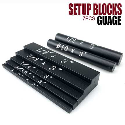 7件套 木工量块 Setup Blocks guage 高度尺规测量块木工工具