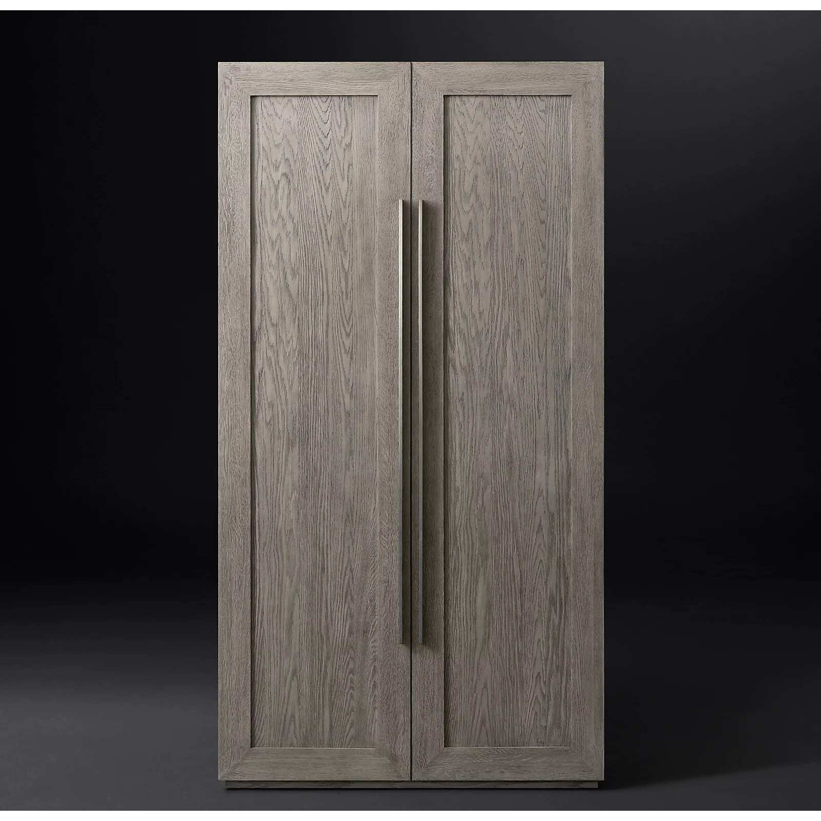 RH美式实木储物双门衣柜设计师出口别墅跨境电商亚马逊供应商家具