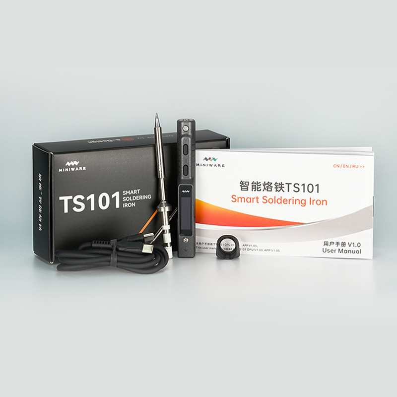 MINIWARE TS101迷你智能电烙铁套装 Type-c接口 65W一键快速升温