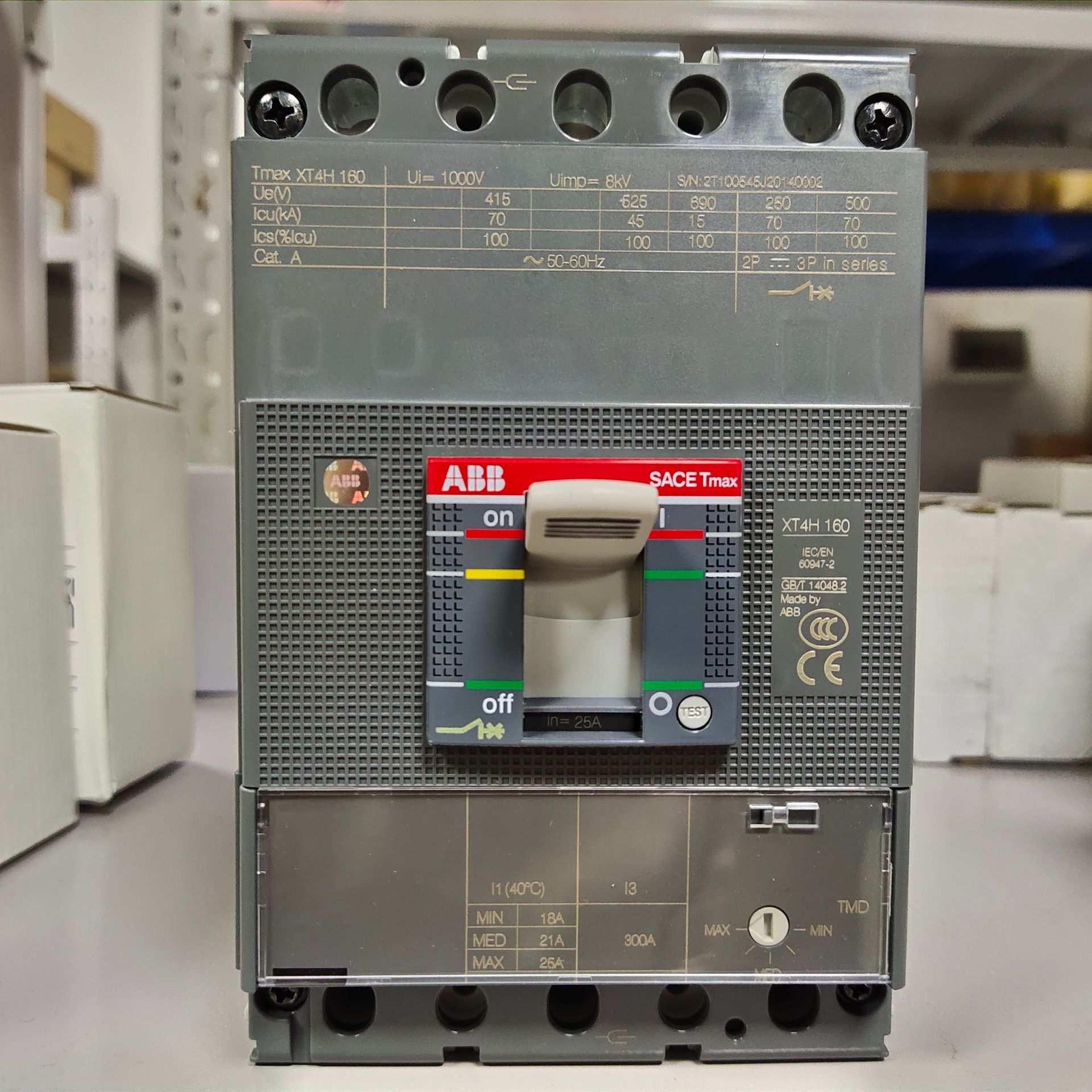 ABB塑壳断路器A1B125 TMF100/1000 FF 3P 1SDA066707R1现货价格