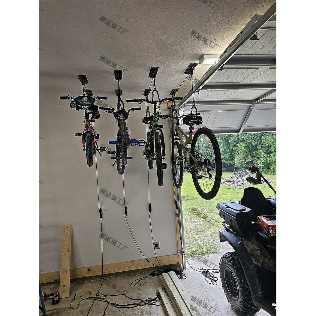 车顶行李箱吊装架 滑轮吊 皮划艇自行车地下车库吊顶架车顶箱收纳