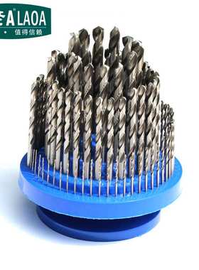老A 100件麻花钻头套装 钻头盘1-13mm不锈钢金属钻花LA165100