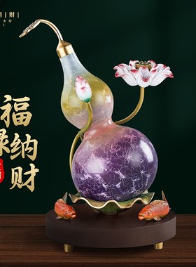 黄铜葫芦新年摆件家居玄关客厅摆设办公室开业乔迁礼品装饰工艺品