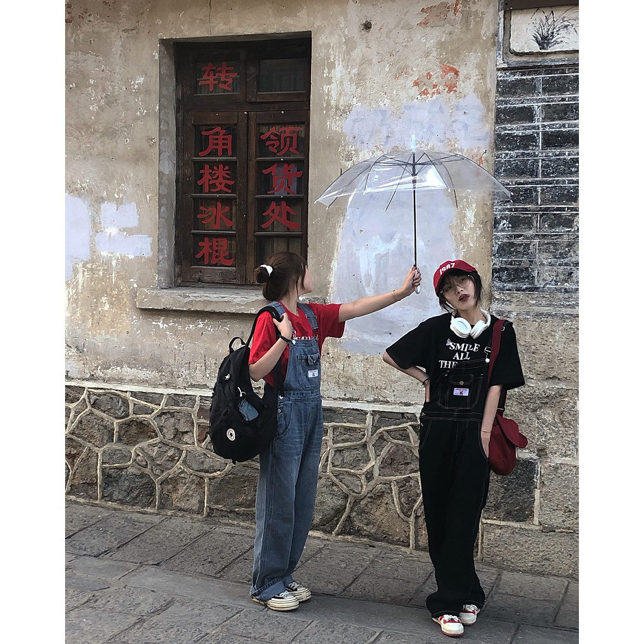 夏装胖mm大码女装复古牛仔背带裤韩版宽松直筒连体裤