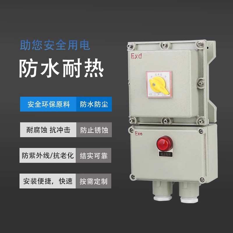 防爆断路器10A16A20A32A63A100A2P32A防爆开关箱380V配电箱BDZ52