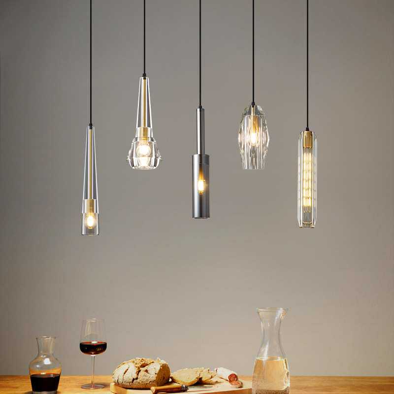 天亨轻奢全铜吸顶吊灯卧室床头客厅餐厅咖啡厅吧台吊灯简约水晶灯