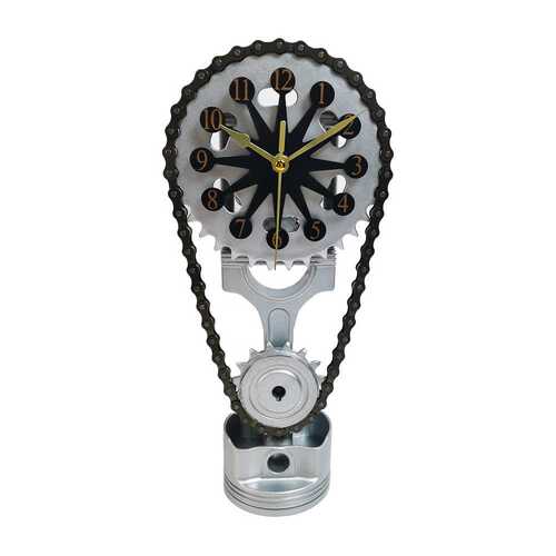 新款创意台式齿轮钟表Rotating Gear Clock旋转齿轮时钟USB