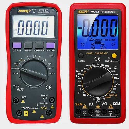 2000V 数字万用表VC92Z交直流电压测2KV高压多用背光表深圳滨江