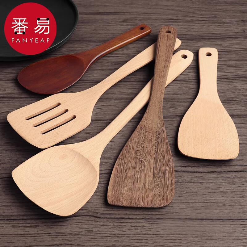 锅铲/木A1pq801-鸡翅木不粘锅长柄厨房家用锅铲搅拌耐高温炒菜