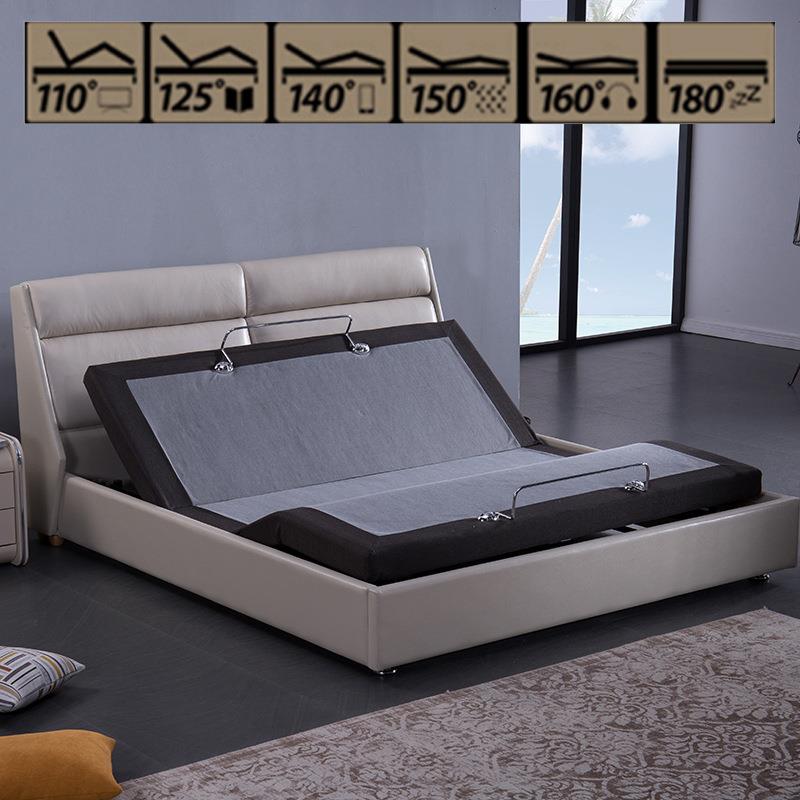 【折扣价】智能升降床架遥控电动床多功能调节实木布艺床超薄架子