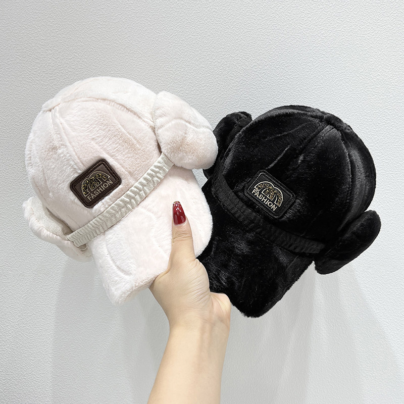 冬季新款保暖毛绒鸭舌帽