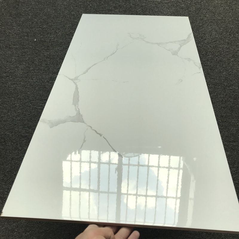 通体中板亮光纯白墙砖400X8u00瓷片客厅厨房走廊300X600爵士白瓷