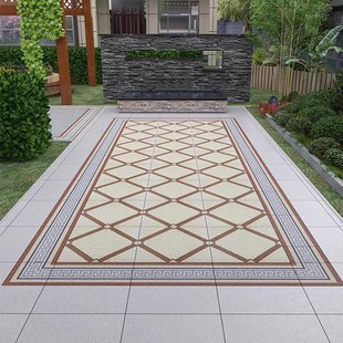 室外别墅花园阳台瓷砖户外院子仿古砖地铺石防滑庭院砖Z露台拼花