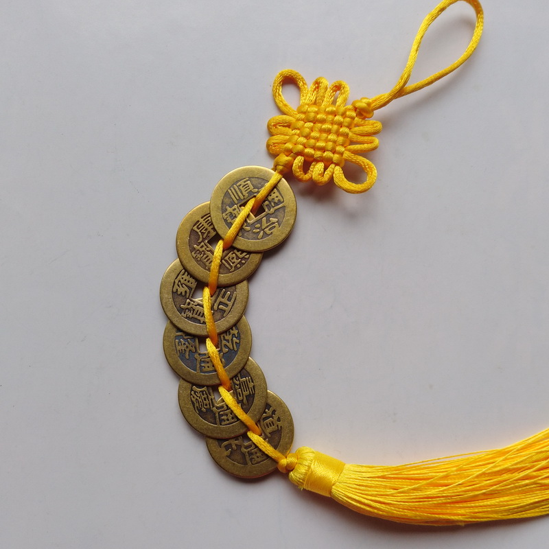 古钱币招财中式六j帝钱顺治铜钱康熙雍正乾隆嘉庆道光古币随身摆