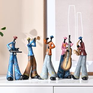 创意复古乐队艺术摆件音乐人物z客厅书架电视柜酒柜轻奢装 饰品摆