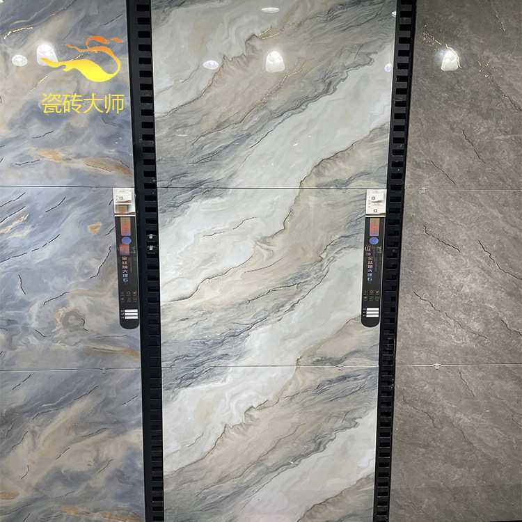佛山瓷砖通体大理石连纹金丝釉客厅地砖800x800灰色厨卫阳台墙